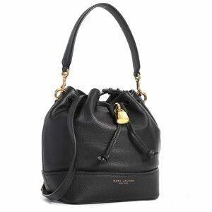 Marc Jacobs Black Leather Lock the Bucket Bag
